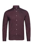 Lindbergh Oxford Superflex Shirt L/S Burgundy