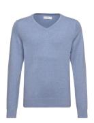 Mango V-Neck Sweater Blå