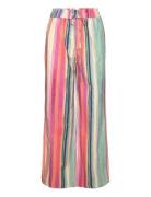 Mango Multi-Coloured Striped Linen Trousers Multi/patterned