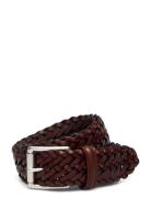 Anderson's Classic Tan Woven Leather Belt Brun