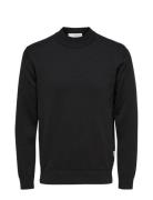 Selected Homme Slhrobert Ls Knit Mock Neck Svart