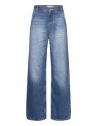 Mango Low Waist Wideleg Jeans Blå