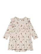 Lil'Atelier Nbflavo Ena Ls Body Dress Lil Beige