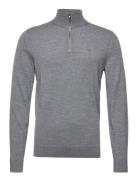 Calvin Klein Merino Rws Quarter Zip Grå