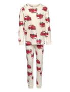 Lindex Pyjama Vehicle Dino Beige