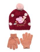 Gurli Gris Bonnet & Gloves Rosa