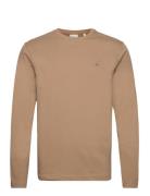 GANT Reg Shield Ls T-Shirt Beige