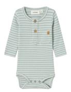 Lil'Atelier Nbmgio Bon Ls Slim Body Lil Grön