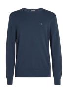 Calvin Klein Micro Pique Structure Sweater Marinblå