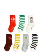 Mini Rodini Mini Rodini Society 7-Pack Socks Multi/patterned