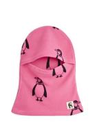 Mini Rodini Penguin Fleece Balaclava Rosa