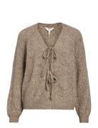 Object Objflora Re L/S Knit Cardigan Noos Brun