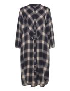 Moshi Moshi Mind Lauren Shirtdress Check Marinblå