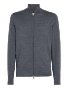 Calvin Klein Merino Rws Zip Through Jacket Grå