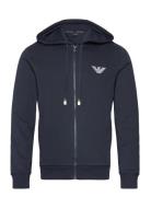 Emporio Armani Men's Knit Hooded Sweatshirt Marinblå