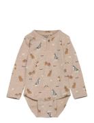 Minymo Body Ls Aop Beige