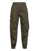 Lindex Trousers Vilgot Poplin Cargo Khaki Green