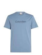 Calvin Klein Raised Line Logo T-Shirt Blå