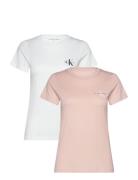 Calvin Klein Jeans 2-Pack Monologo Slim Tee Rosa