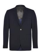 Lindbergh Black Wool Mix Superflex Blazer Marinblå