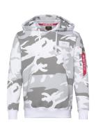 Alpha Industries Back Print Hoody Camo Grå