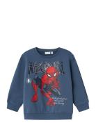 Name It Nmmasist Spider Nreg Sweat Bru Mar Marinblå