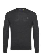 Polo Ralph Lauren Slim Fit Washable Wool Crewneck Sweater Grå