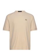 Fred Perry Ribbed Raglan S T-Shirt Kräm