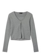 LMTD Nlfkula Ls Rib Cardigan Grå