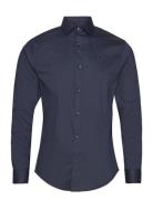 Clean Cut Copenhagen London Stretch Nano Shirt L/S Marinblå