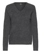 ONLY Onlcamilla V-Neck L/S Pullover Knt Noos Grå