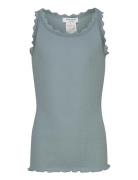 Rosemunde Kids Beatha Silk Top W/ Lace Blå