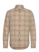 Les Deux Kash Check Shirt Beige