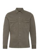 AllSaints Spotter Ls Shirt Khaki Green