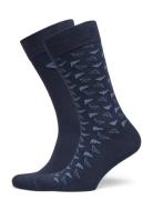 Emporio Armani Men's Knit Short Socks Blå