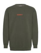 Superdry Micro Logo Graphic Loose Crew Grön