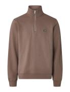 Lexington Clothing Terrance Organic Cotton Half-Zip Sweatshirt Brun