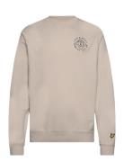 Lyle & Scott Stamp Crew Neck Sweatshirt Beige