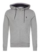 U.S. Polo Assn. Uspa Sweat Hood/Zip Erdi Men Grå