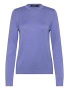 Lauren Ralph Lauren Cotton Modal-Ls Sweater Blå