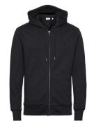 GANT Reg Tonal Shield Full Zip Hoodie Svart