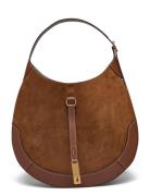 Polo Ralph Lauren Polo Id Suede Large Shoulder Bag Brun