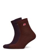 New Balance Waffle Knit Ankle Socks 2 Pack Multi/patterned