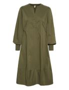 Culture Cuantoinett Rib Dress Khaki Green