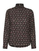 Kaffe Kaamber Smock Blouse Printed Svart