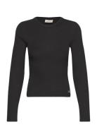 Calvin Klein Jeans Woven Label Rib Long Sleeve Svart