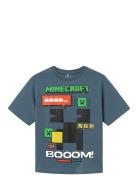 Name It Nkmsanti Minecraft Ss Nreg Top Bfu Blå