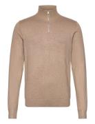 Lindbergh Ecovero Half Zip L/S Knit Beige