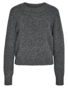 NOISY MAY Nmnola L/S O-Neck Knit Fwd Grå