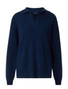 Lexington Clothing Peyton Boiled Merino Wool Knitted Polo Sweater Mari...